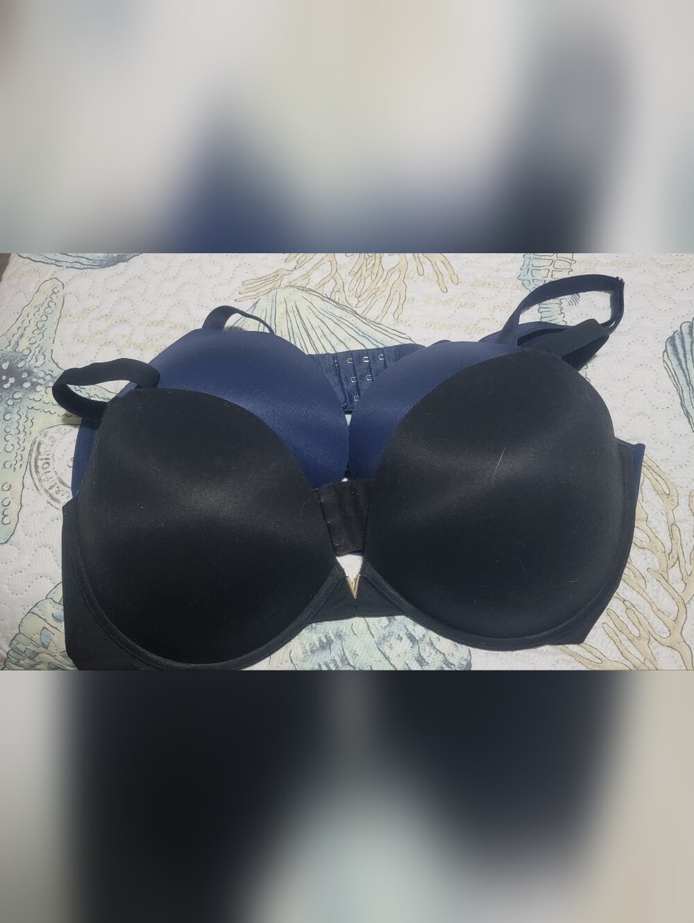 Black & Navy Push-Up Bra Duo